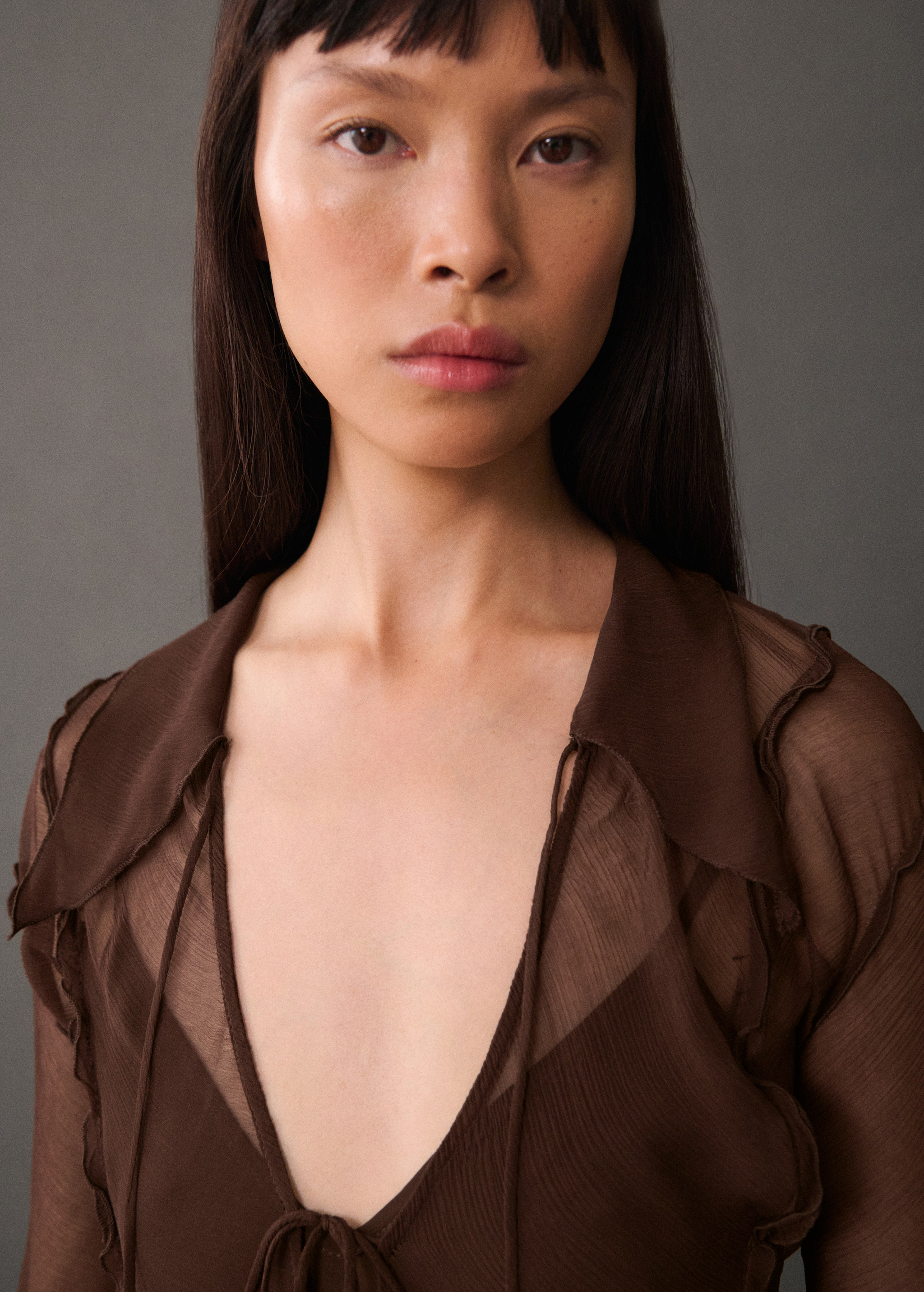 Flared chiffon dress | MANGO (US)