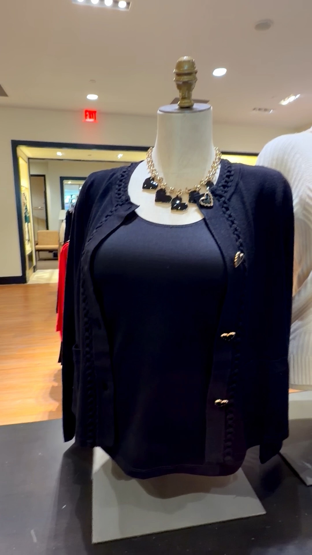 Inspired by love, made by us. You will adore this black heart epoxy necklace. Part of our Valentine’s Collection, pair with matching earrings and other heart motif jewelry.
Made with heart shaped button front, top applied chain stitch trim, and welt pockets.



#LTKValentine #LTKgrwm #LTKOver40