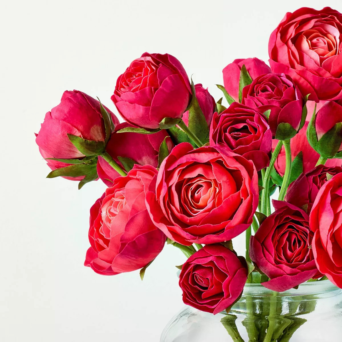 Large Pink Ranunculus Artificial Arrangement - Hearth & Hand™ with Magnolia | Target