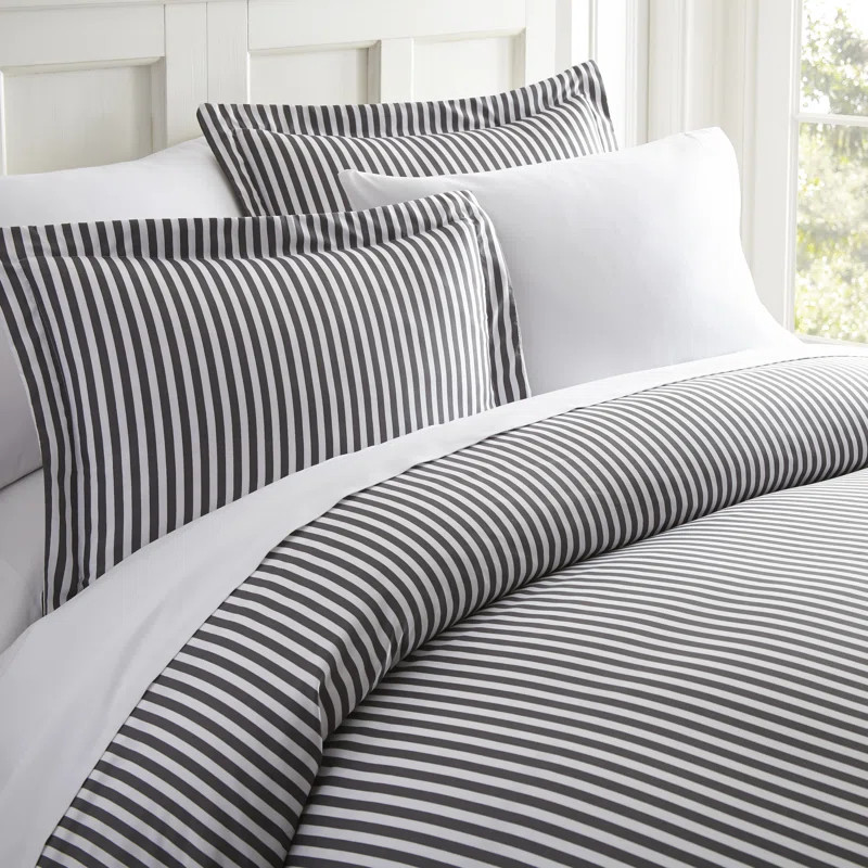 Mirabal Gray Microfiber Duvet Cover Set | Wayfair North America