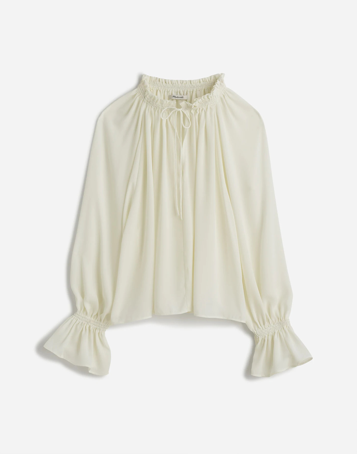 Long-Sleeve Tie-Neck Top | Madewell | Madewell