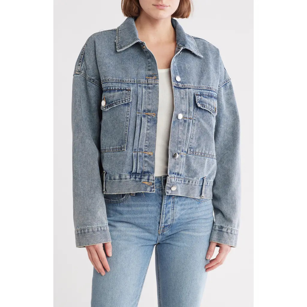 Vigoss Oversize Denim Trucker Jacket in Light Wash at Nordstrom Rack, Size Large | Nordstrom Rack