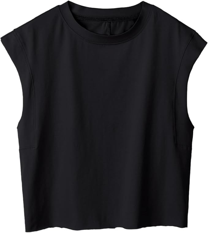 Oversized Tank Top for Women Sleeveless Athletic Cropped Activewear Workout Yoga Gym Tops | Amazon (US)