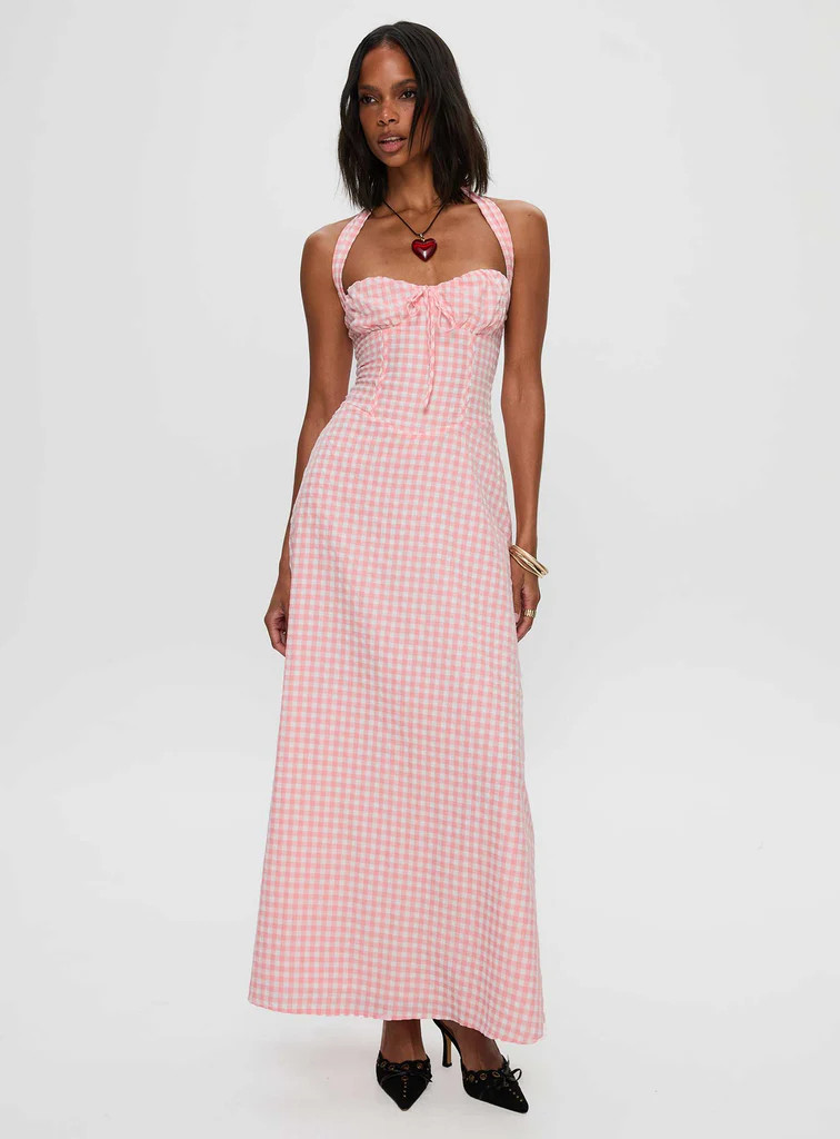 Lucky For You Halter Maxi Dress Multi | Princess Polly US