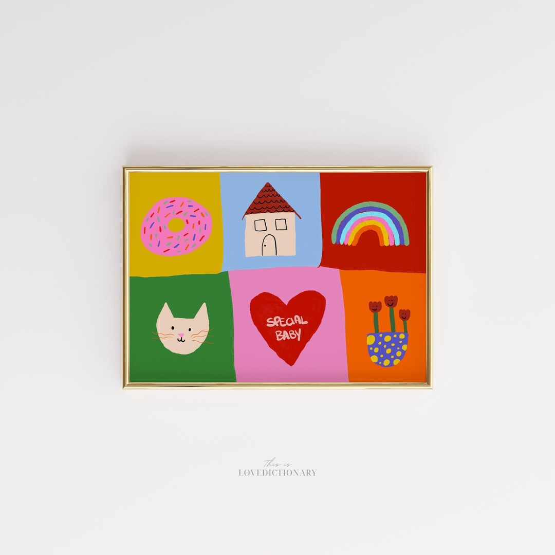 Fun Nursery Decor Prints, Kids Room Wall Art Digital, Playroom Decor, Toddler Room Prints, Animal... | Etsy (US)