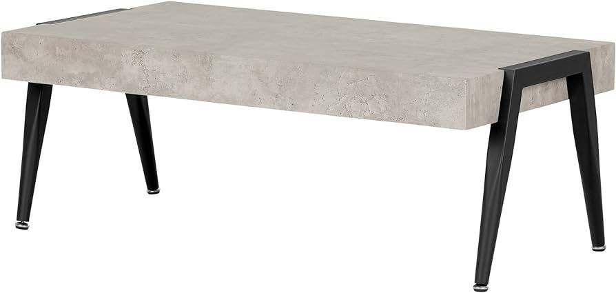 South Shore Industrial Coffee Table with Metal Legs, Gray & Black | Amazon (US)