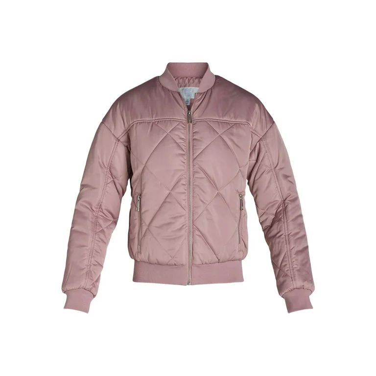 Time and Tru Women's and Women’s Plus Size Quilted Bomber Jacket, Sizes XS-3X | Walmart (US)