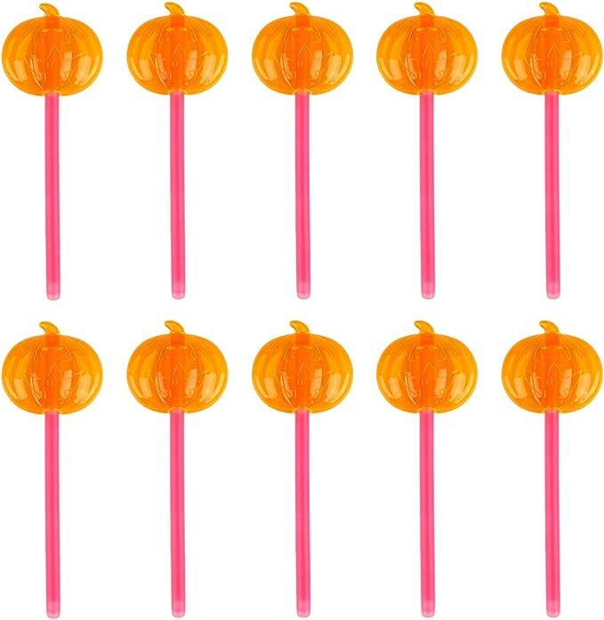 KESYOO 10pcs 8.25 Inch Large Glow Sticks Pumpkin Head Glow in The Dark Sticks Wands for Kids Chri... | Amazon (US)