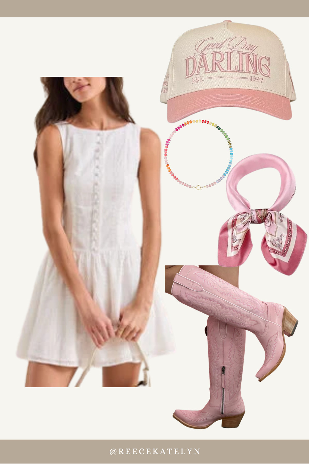 white dress + pink boots moment 🌸🤠
a little western, a little dopamine dressing — perfect for round top days & summer markets

easy, feminine & fun ☀️

Dress: altard state Layla Eyelet Mini Dress

#roundtopstyle #westernfashion #pinkboots #summeroutfit #dopaminedressing #ltkstyle #ltkunder100 

 
