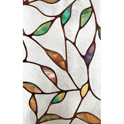Artscape Cascade 12-in x 83-in Cascade Stained Glass Applique Window Film | Lowe's