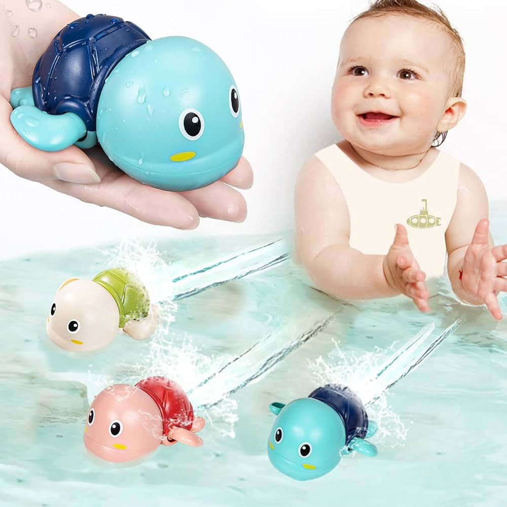 SEPHIX Bath Toys for Toddlers 1-3, Cute Swimming Turtle Bath Toys for 1 2 Year Old Boy Girl Gifts... | Amazon (US)