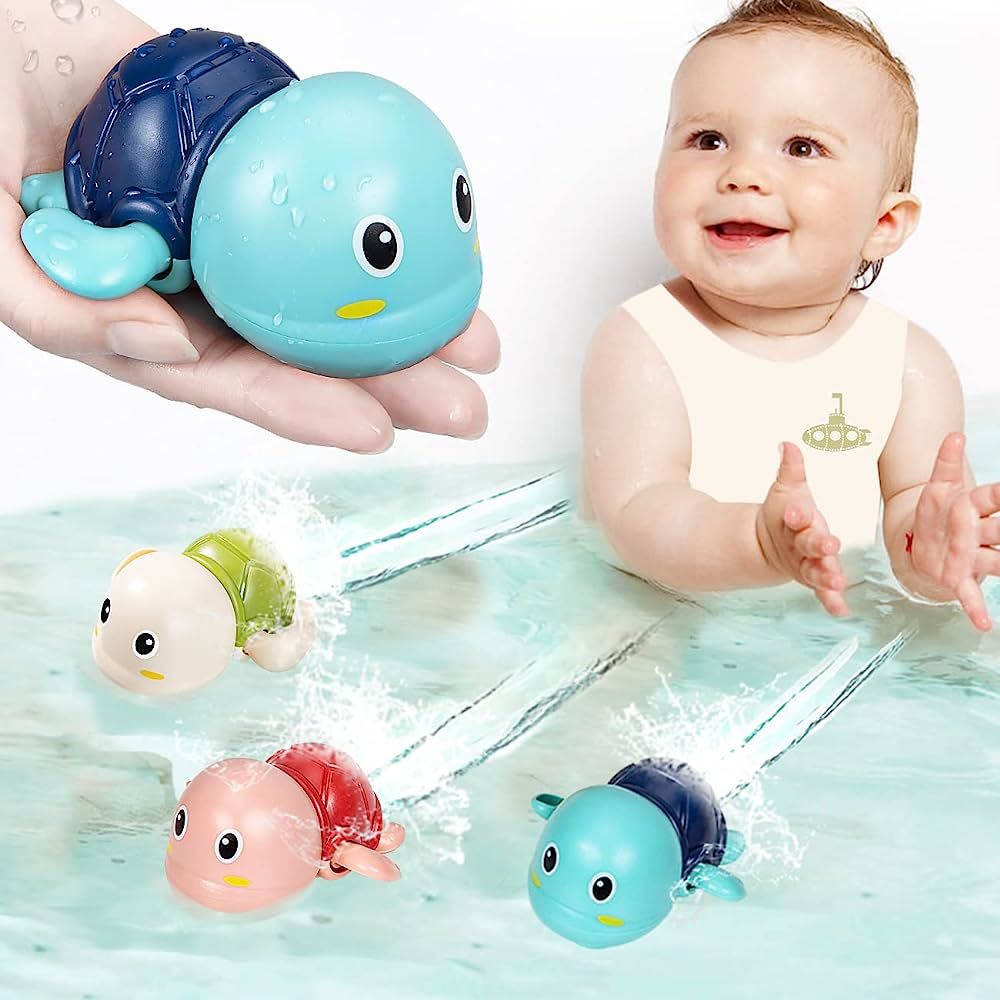 SEPHIX Bath Toys for Toddlers 1-3, Cute Swimming Turtle Bath Toys for 1 2 Year Old Boy Girl Gifts... | Amazon (US)