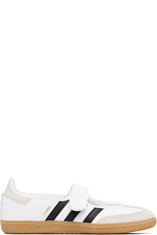 adidas Originals - White Samba Jane Sneakers | SSENSE