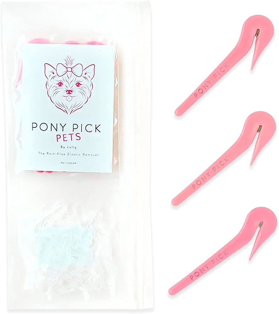 ﻿The PET Pick by Pony Pick - Pet Hair Elastic Rubber Band Cutter - 3 Pack or Pet Pony Picks & 5... | Amazon (US)