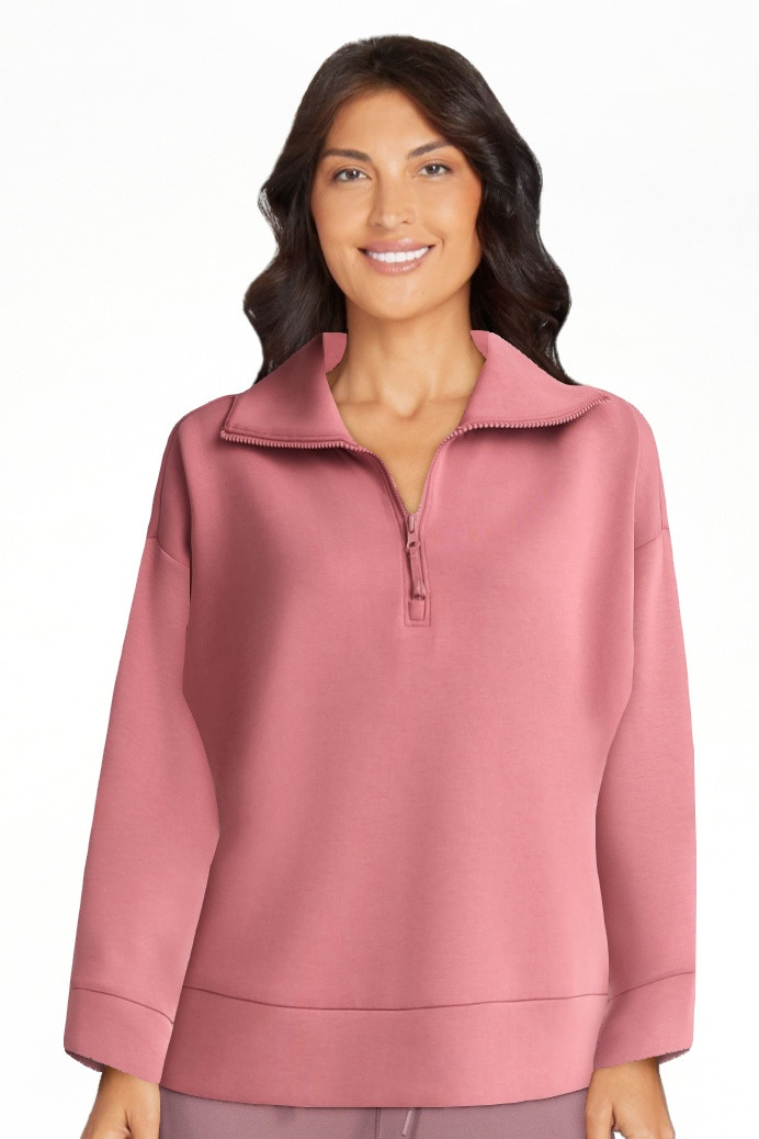 Avia Women's and Women's Plus Knit Quarter Zip Pullover, Sizes XS-4X | Walmart (US)