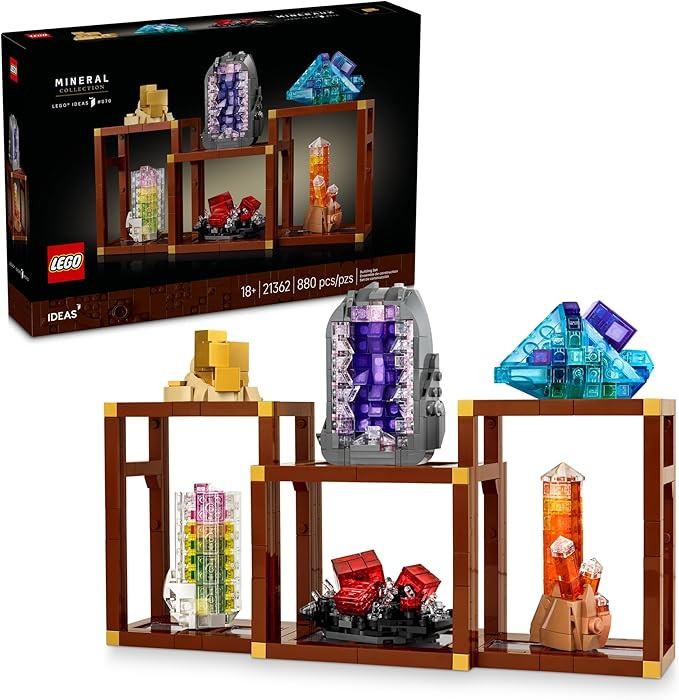 LEGO Ideas Mineral Collection Building Set for Adults, Ages 18+ - Bedroom or Office Decor with 3 ... | Amazon (US)