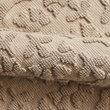 Beautiful Floral Block Scallop 2 Piece Bath Rug Set by Drew Barrymore, Fawn, 17" x 24" & 20" x 30... | Walmart (US)