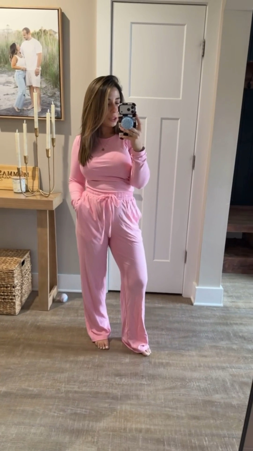 This lounge outfit is the cutest freaking color for spring. It’s short girl friendly, perfect for travel or lounging around and so affordable. I swear I have every style they have, but this one may be my current fave. 
Casual mom outfit inspo 

#LTKMidsize #LTKPetite #LTKSeasonal