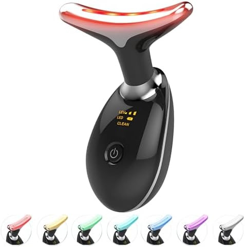 Red Light Therapy for Face and Neck, 7 Color Light Based Face Massager Tool, Portable Skin Care T... | Amazon (US)