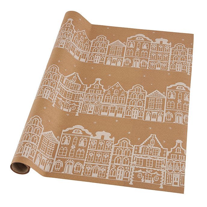 Gingerbread Lane Unique Luxury Christmas Wrapping Paper | Ballard Designs, Inc.