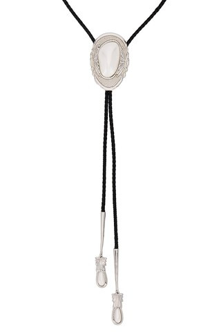 Dolly Bolo Tie Necklace in Pearl & Silver | Revolve Clothing (Global)