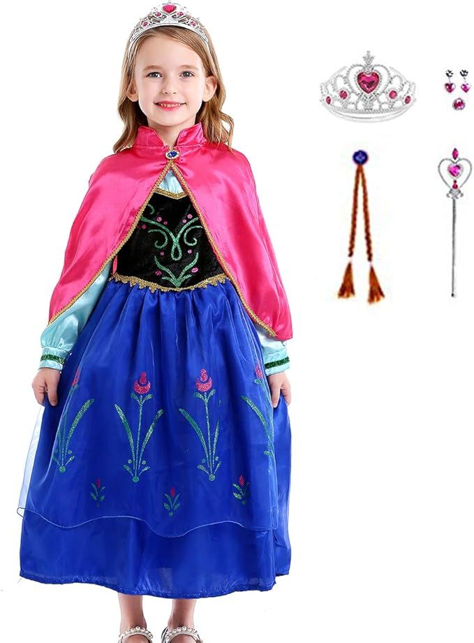 Luzlen Princess Dress Up for Little Girls Halloween Carnival Party Costumes with Accessories | Amazon (US)