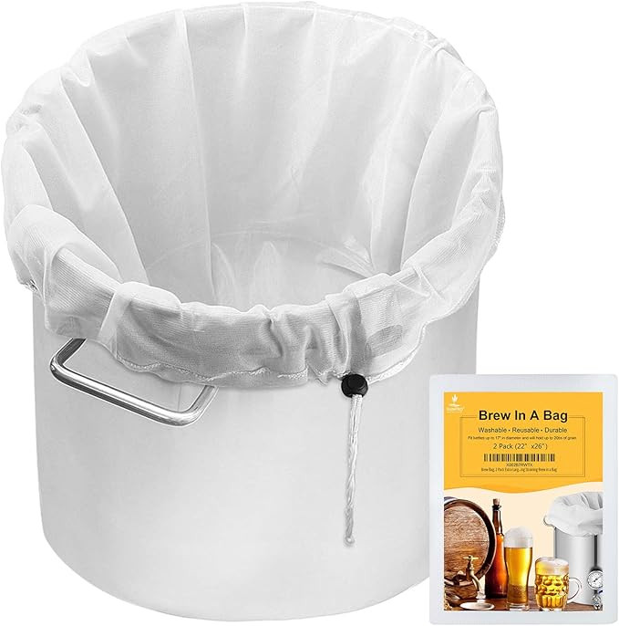 Brew Bag, 2 Pack Extra Large (26" x 22") Straining Bag,Reusable Cold Brew Bags Fine Mesh Bag for ... | Amazon (US)