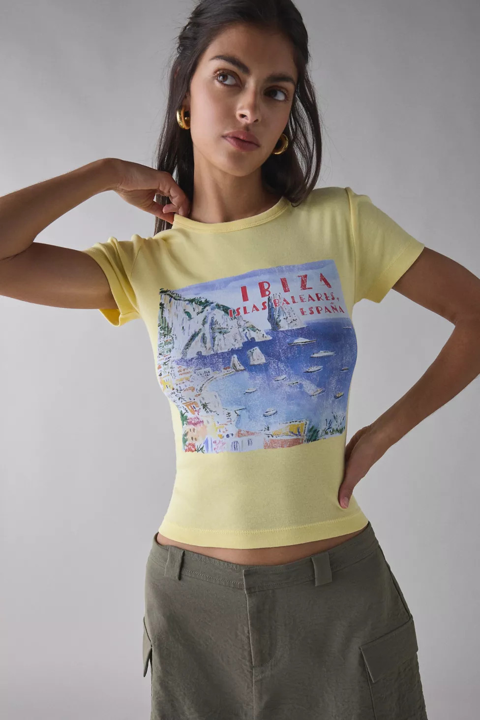 Destination Watercolor Graphic Cotton Baby Tee | Urban Outfitters (US and RoW)