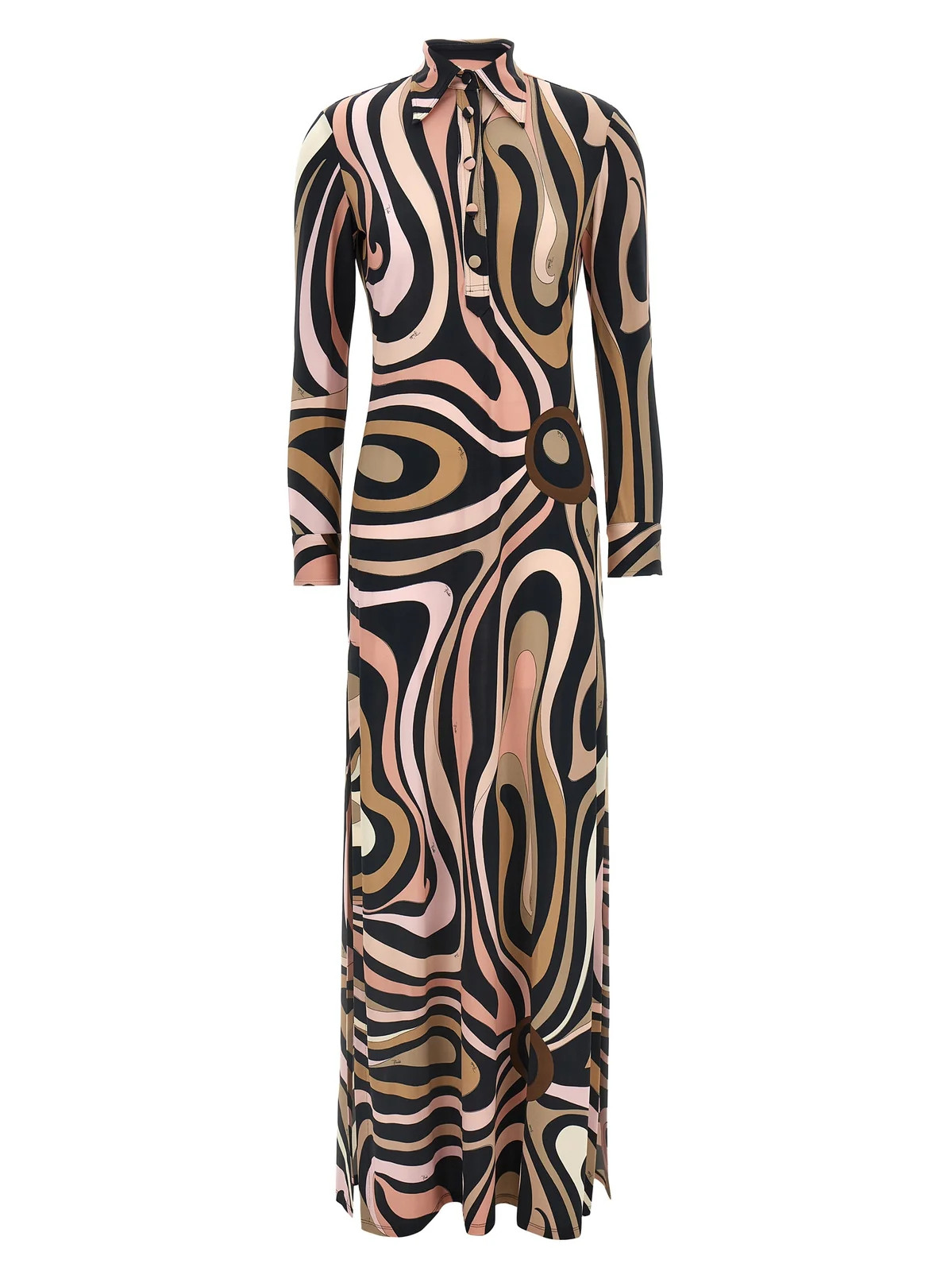 PUCCI Marmo Long-Sleeved Midi Dress | Cettire Global