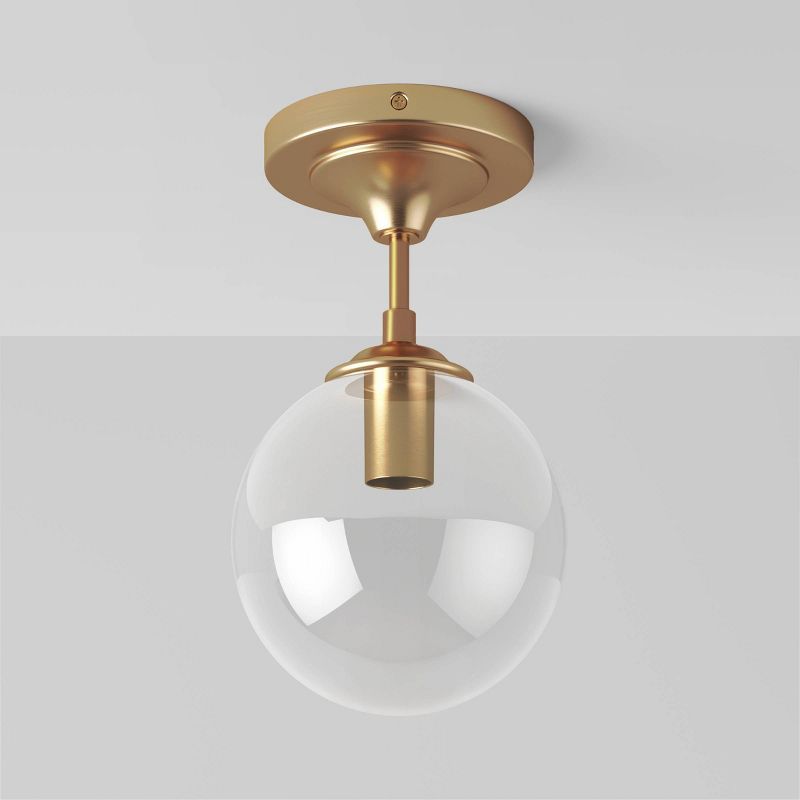 Geneva Collection Glass Semi Flush Mount Ceiling Globe Brass - Project 62™ | Target