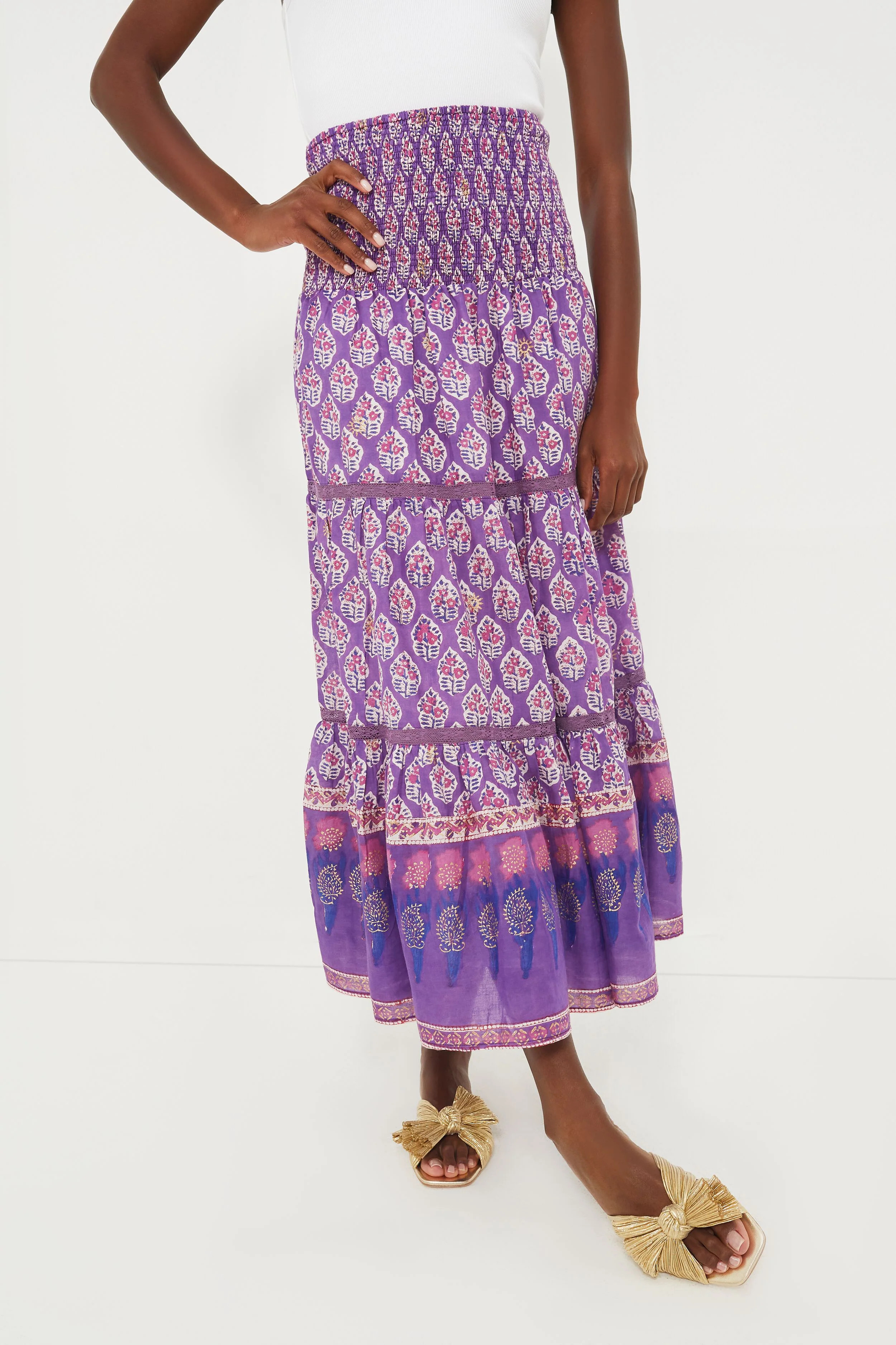 Purple Print Mandy Maxi Skirt | Tuckernuck (US)