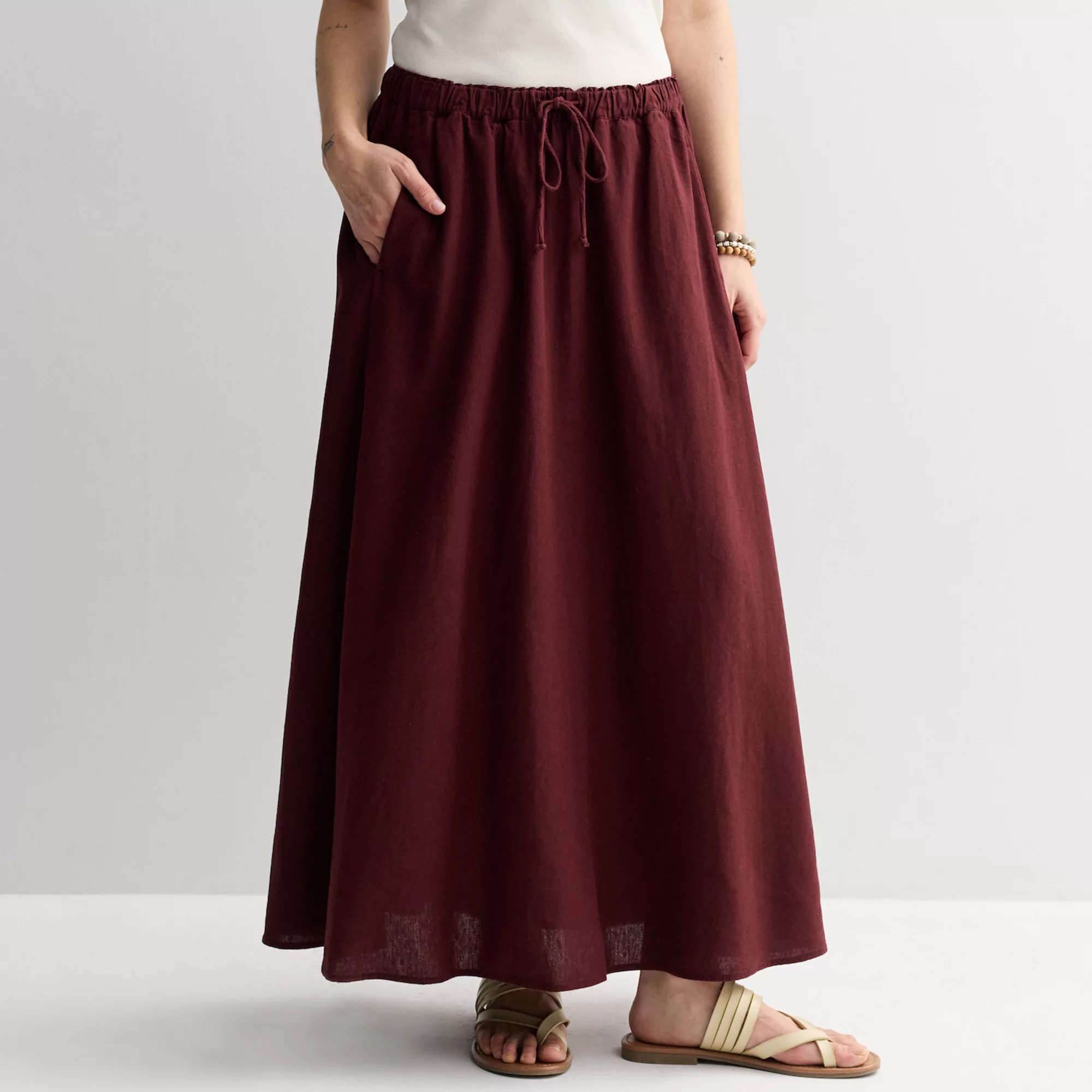 Sonoma Goods For Life\u00ae Linen Maxi Skirt | Kohl's