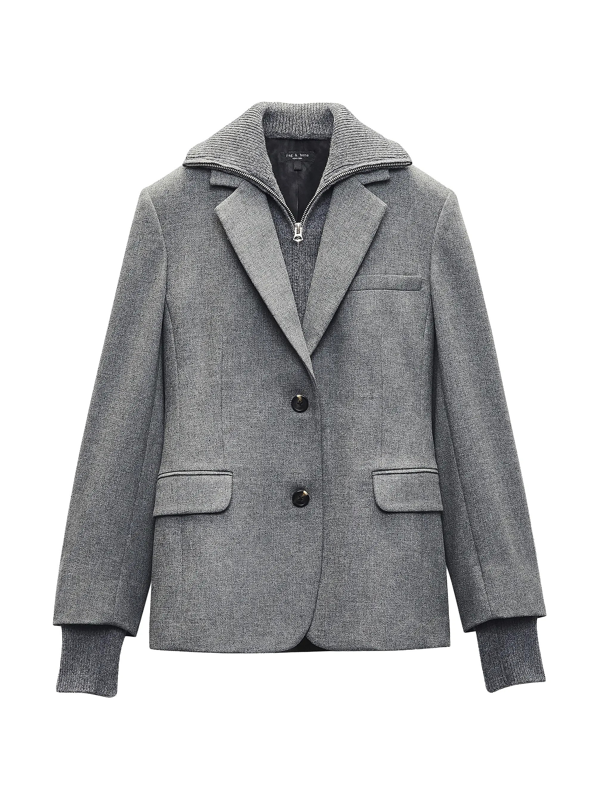 Frank Wool-Blend Combo Blazer | Saks Fifth Avenue