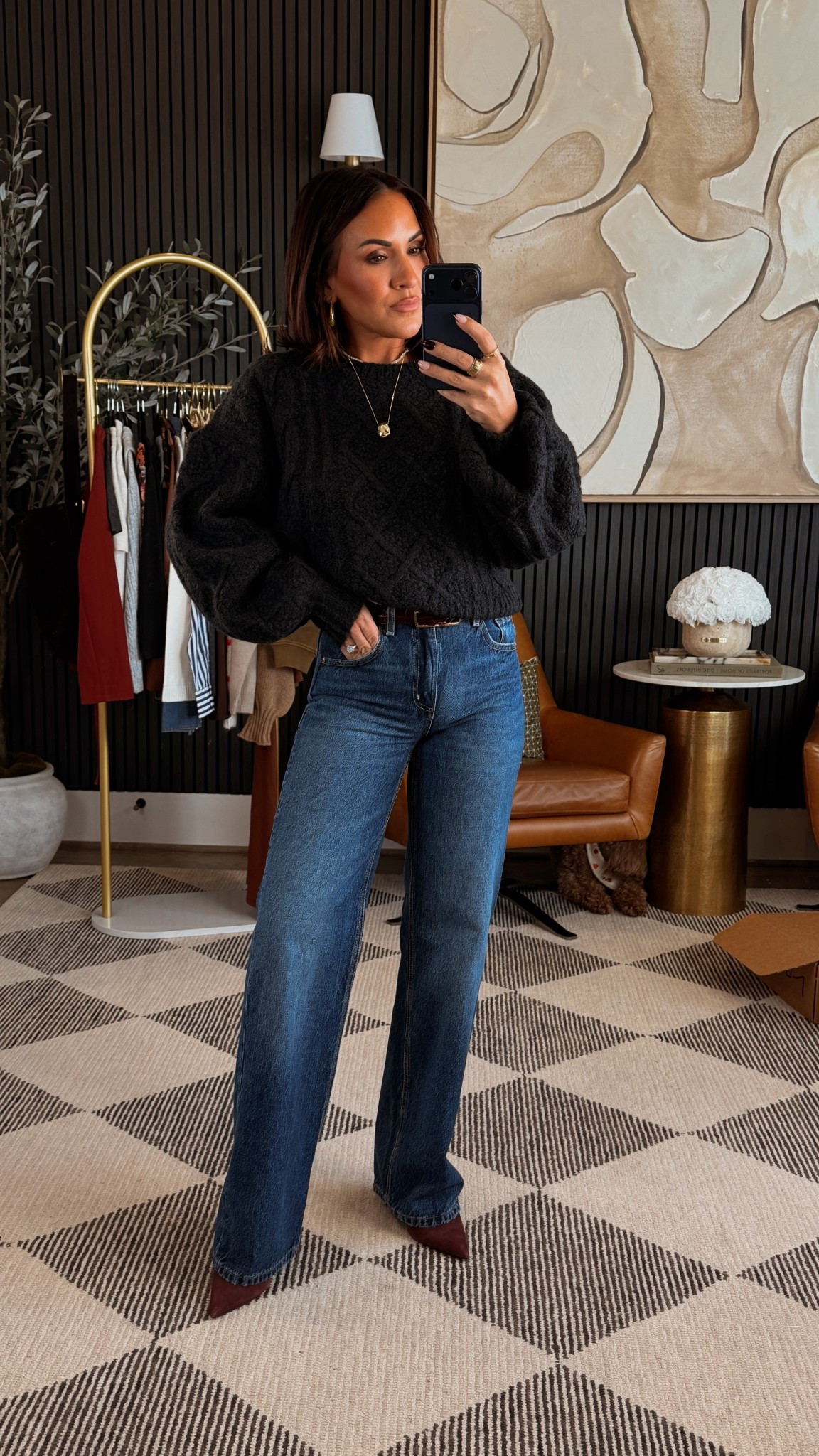 Absolutely worth the splurge! 

Wearing a small in the sweater 
25 in jeans 

5’2 / 130 lbs / 34 DD / 25” waist 

#LTKOver40 #LTKStyleTip #LTKPetite