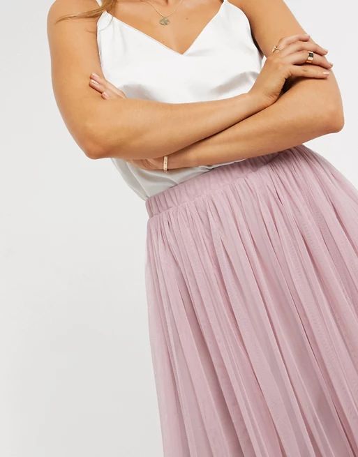 Beauut tulle maxi skirt in soft pink | ASOS (Global)