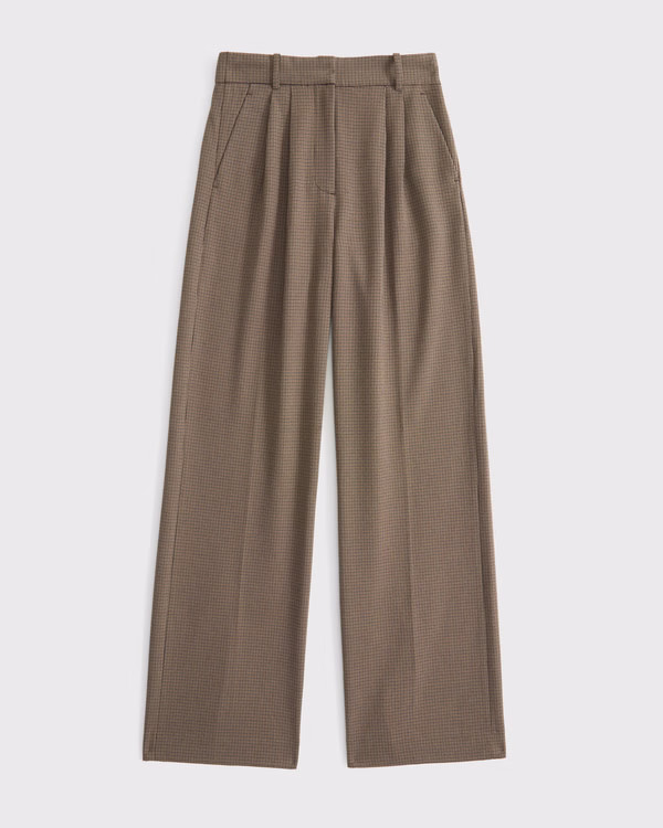 Women's A&F Sloane Tailored Wide Leg Pant | Women's Bottoms | Abercrombie.com | Abercrombie & Fitch (US)