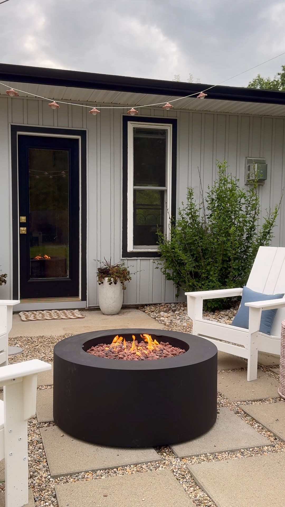 #AD | The makings of a perfect evening. 🔥 Sunbrella outdoor pillows, Polywood Adirondack chairs, and steel gas fire pit table courtesy of @allmodern. 

#allmodernpartner #modernmadesimple #ltkit @shop.ltk


#LTKSummerEdit #LTKHome