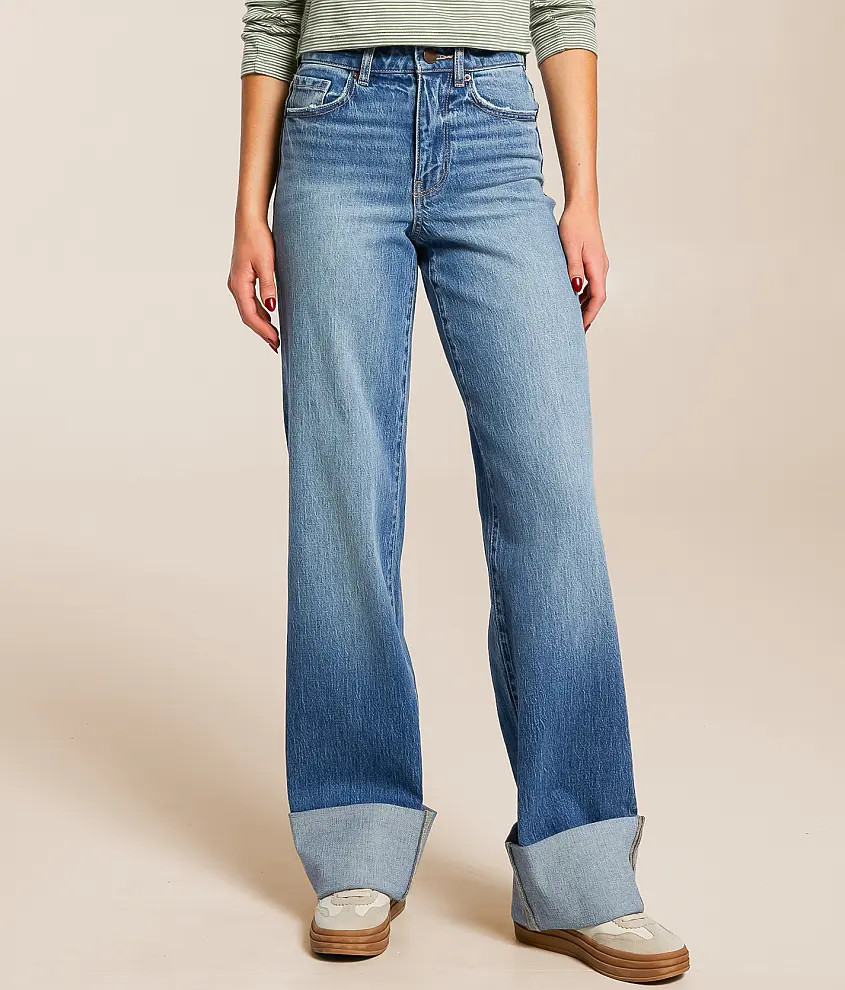 Billie Wide Leg Stretch Cuffed Jean | Buckle