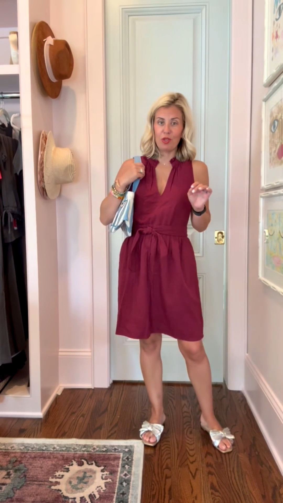 This is how you go from summer to fall perfectly! Such a great dress!! I’m in size 2 dress, 8 sandal and small tote. 

Codes:
Boden - HHCX 
Allie + Bess - Catherine20

#LTKdayinmylife #LTKOver40 #LTKSeasonal