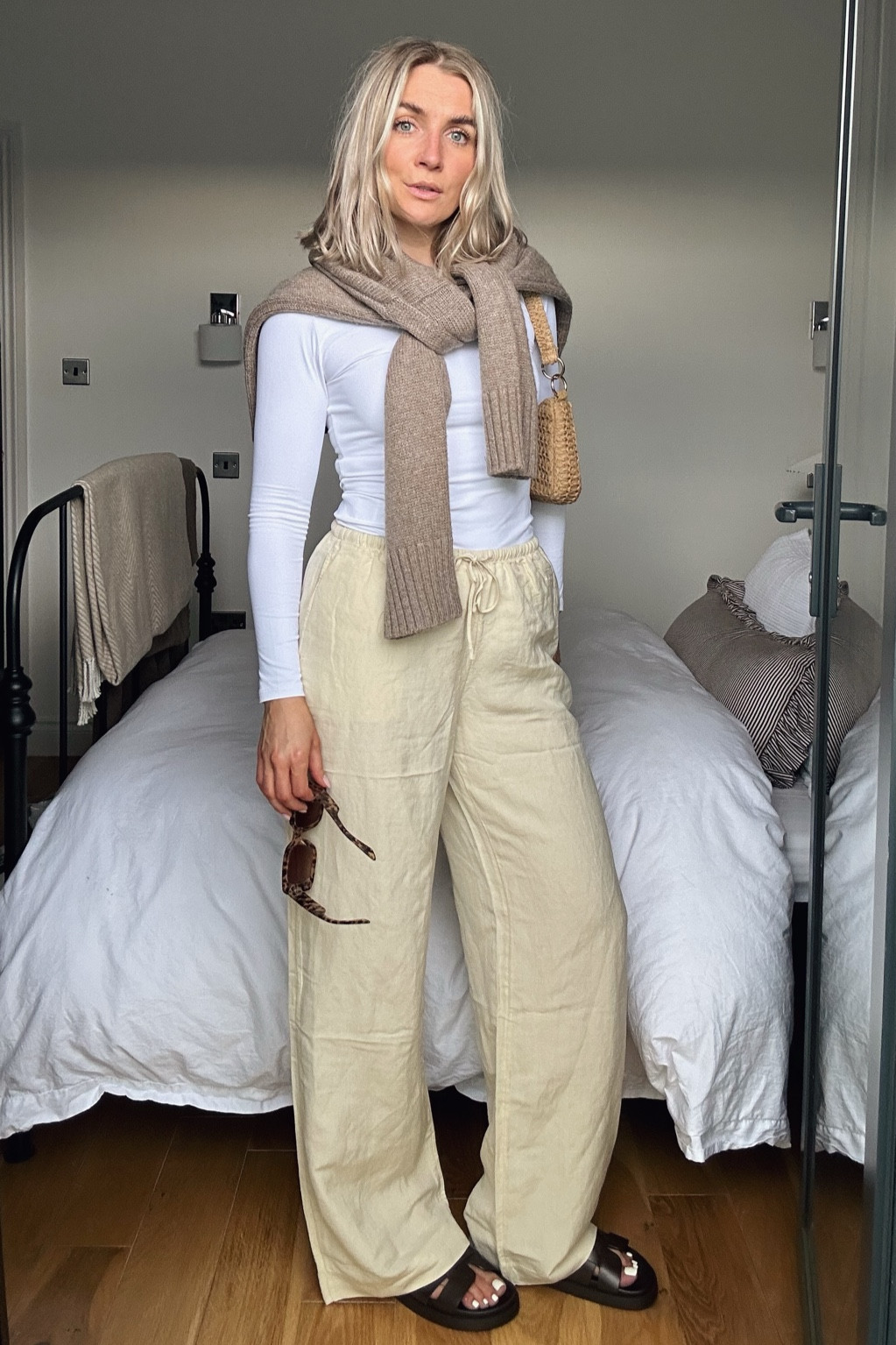 Work wear
Linen trousers
Pale yellow trousers
H&M linen trousers
Beige linen trousers
Neutral outfit
Minimalistic style
Crochet bag
Brown sliders
Microfiber top
Tortoiseshell sunglasses
Casual outfit
Spring outfit 
Airport outfit 
Summer outfit 
COS bag
ARKET bag 

#LTKspring #LTKeurope #LTKstyletip