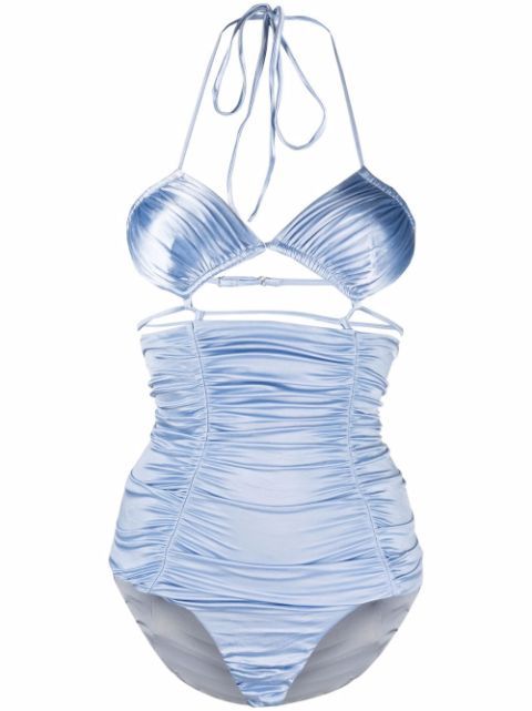 Sculpture ruched swimsuit | Farfetch (US)