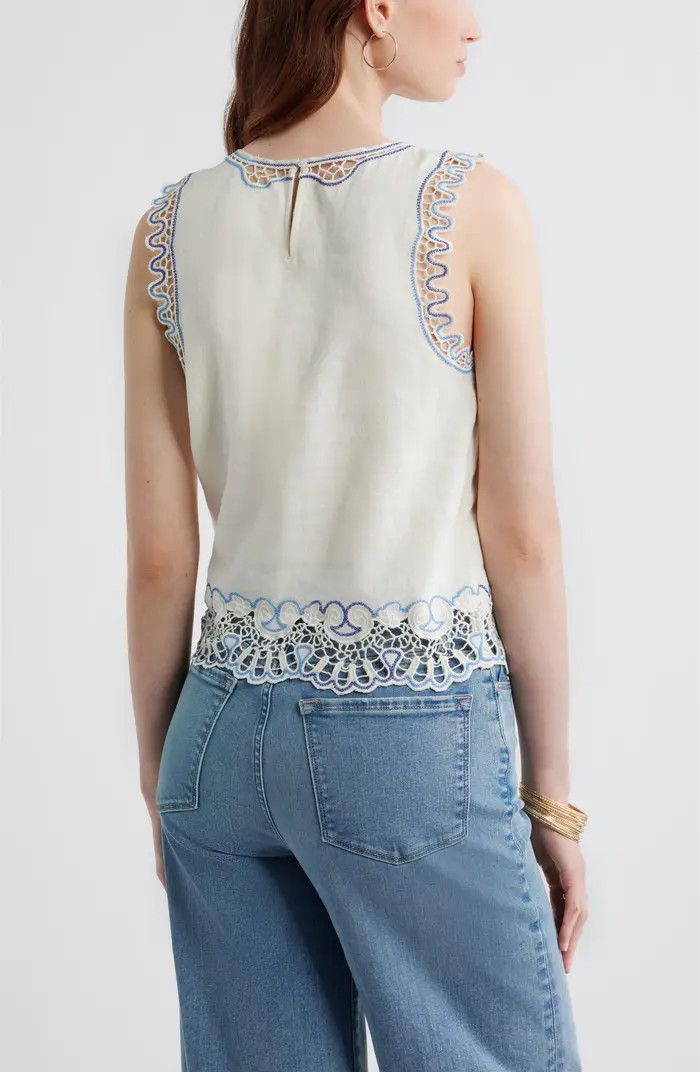 Cutwork Shell Sleeveless Top | Nordstrom
