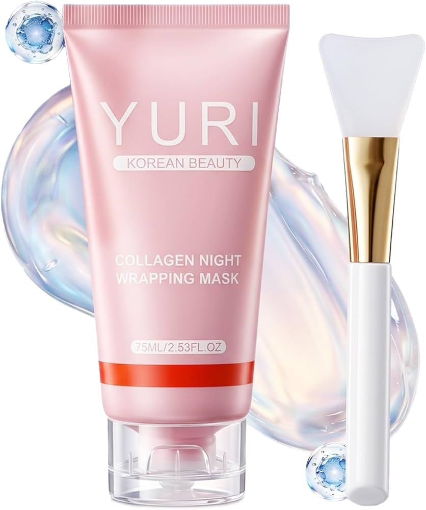 YURI Collagen Mask, YURI Collagen Night Wrapping Mask, Glass Skin Peel Off Face Mask, Restored Ba... | Amazon (US)