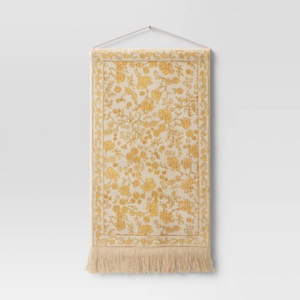 Woven Cotton Printed Wall Tapestry Yellow - Threshold™ | Target