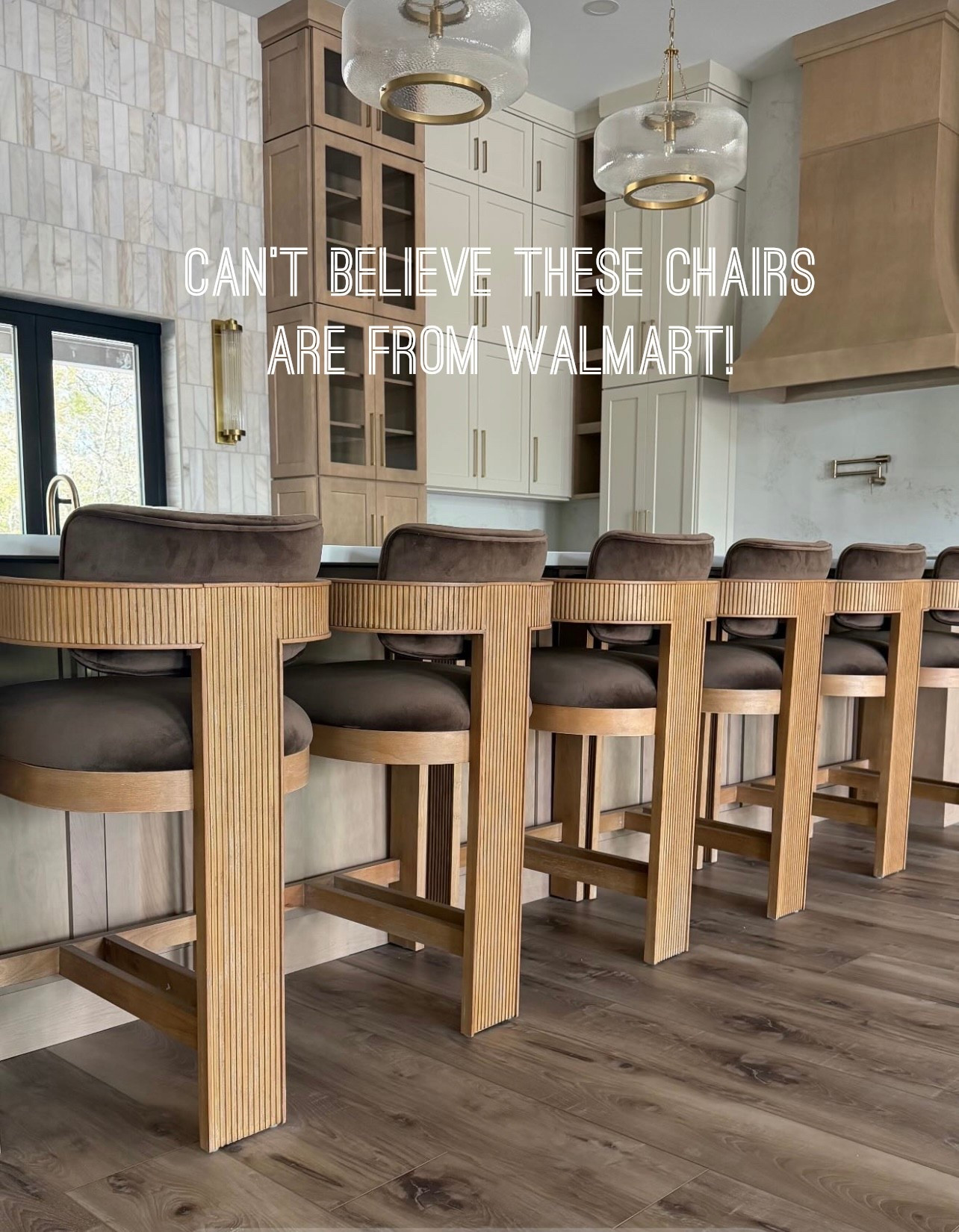 GORGEOUS stools from Walmart with fluted wood legs and a rich brown velvet fabric 🔥 

#LTKmomlife #LTKdayinmylife #LTKHome