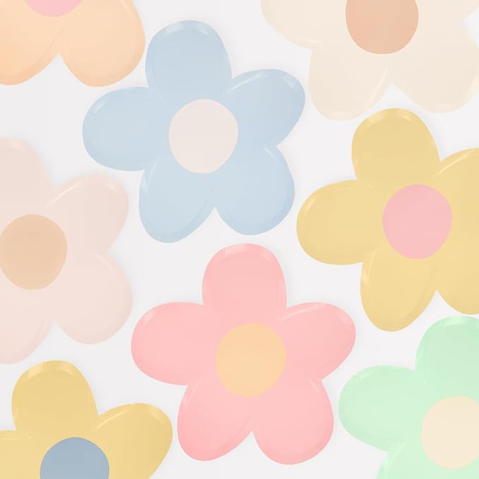 Meri Meri Daisy Shaped Plates (Pack of 8) | Amazon (US)