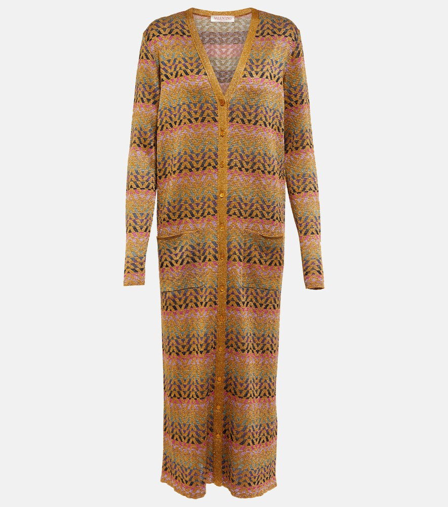 Valentino Metallic jacquard-knit cardigan | Mytheresa (US/CA)