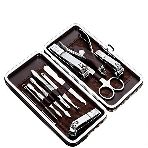 Tseoa Manicure, Pedicure Kit, Nail Clippers, Professional Grooming Kit, Nail Tools with Luxurious Tr | Amazon (US)