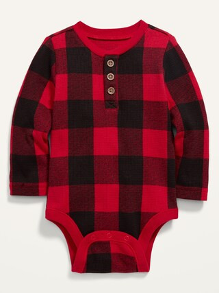 Unisex Henley Thermal Bodysuit for Baby | Old Navy (US)