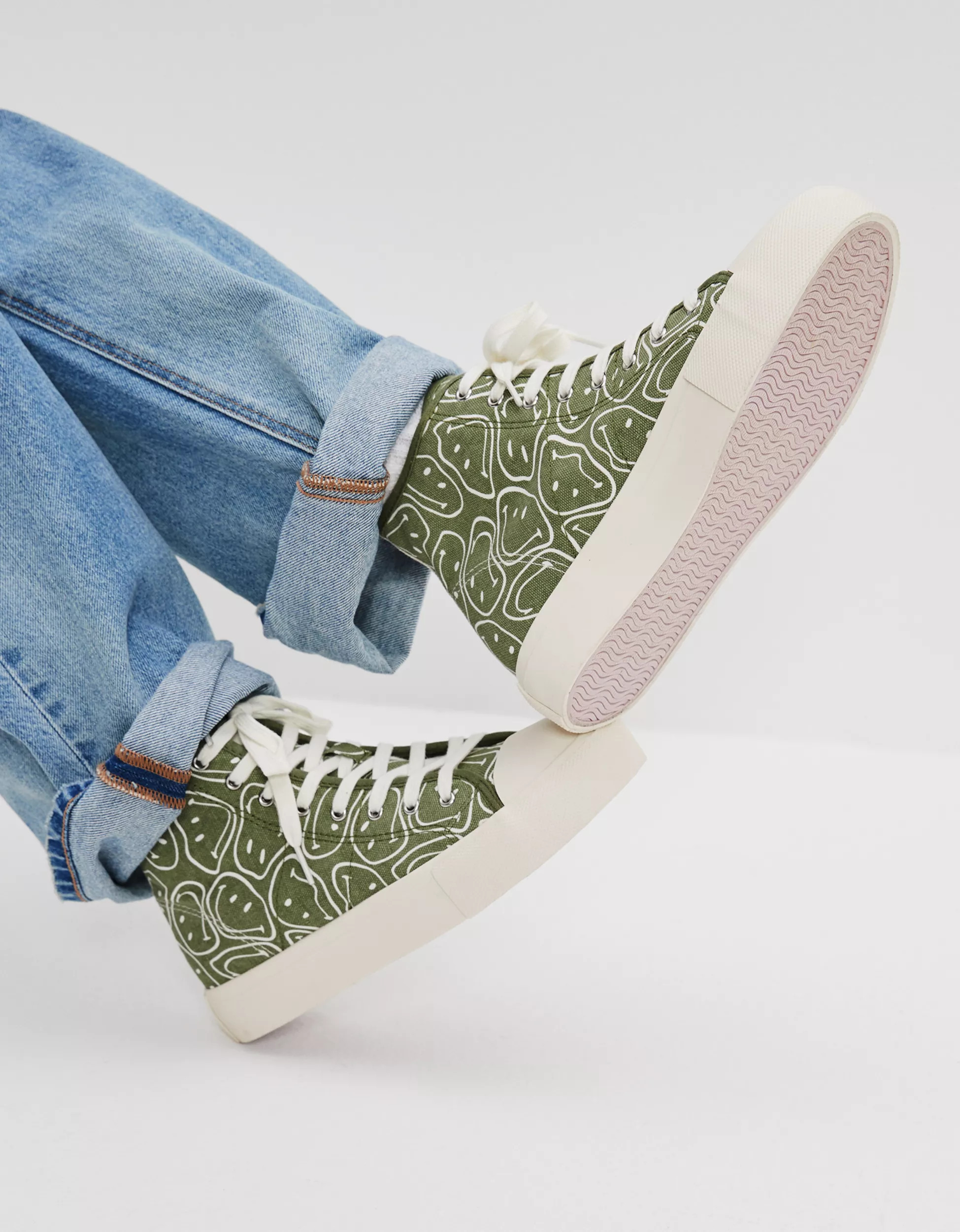 AE Platform Smiley® High-Top Sneaker | American Eagle Outfitters (US & CA)